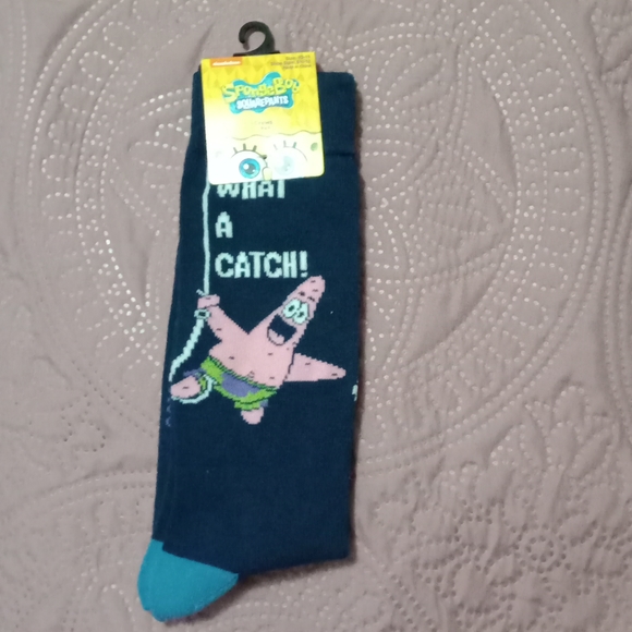 New Mens Nickelodeon Spongebob Patrick Crew Socks - Picture 2 of 7